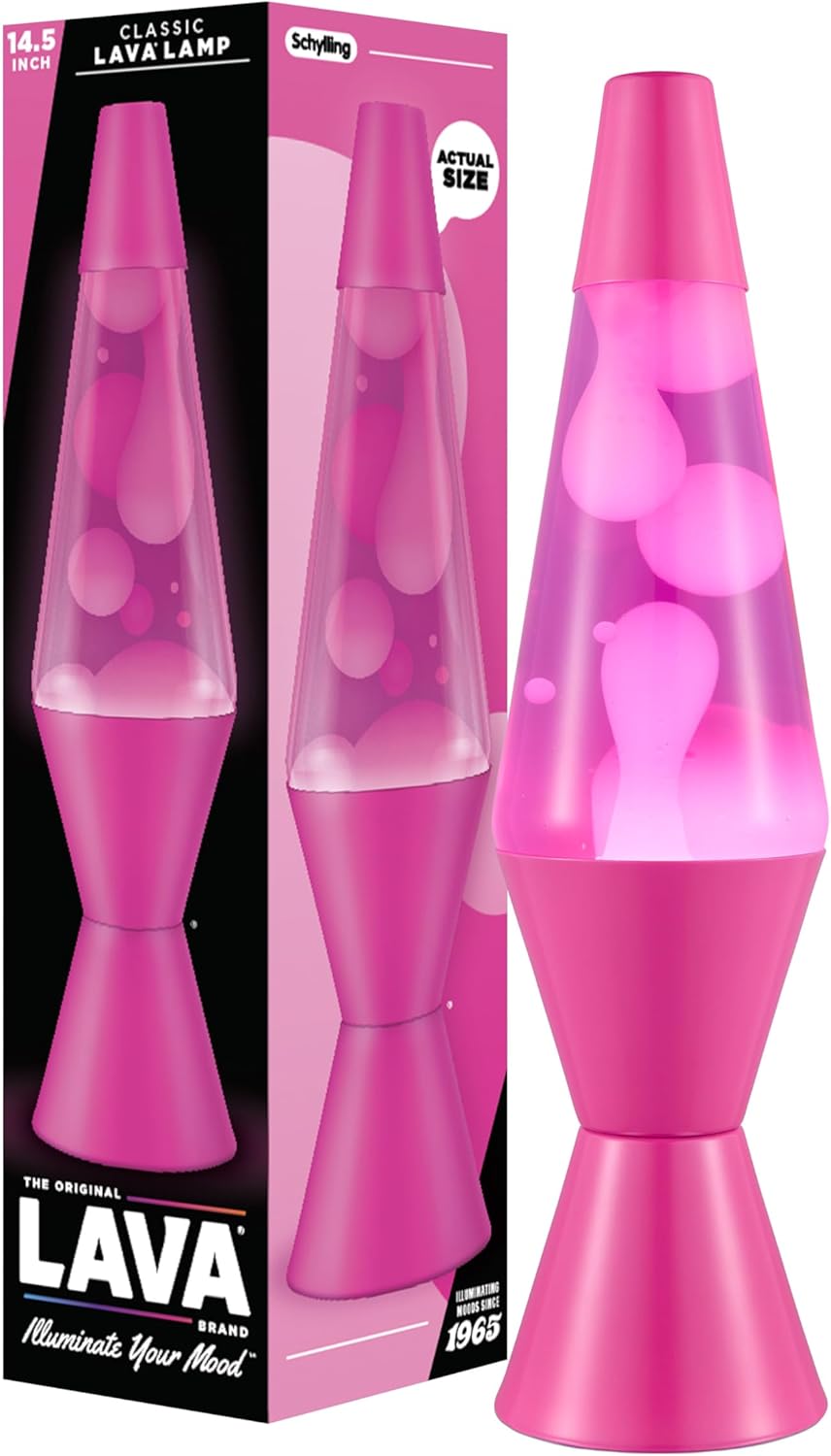 Lava The Original Lamp – New 14.5 Wild Pink ?C Classic Liquid Motion Lamp – White Wax and Pink Liquid – Item #2361 (Amazon Exclusive)